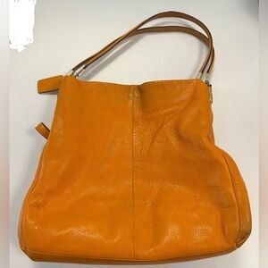Coach Orange Leather Shoulder Bag